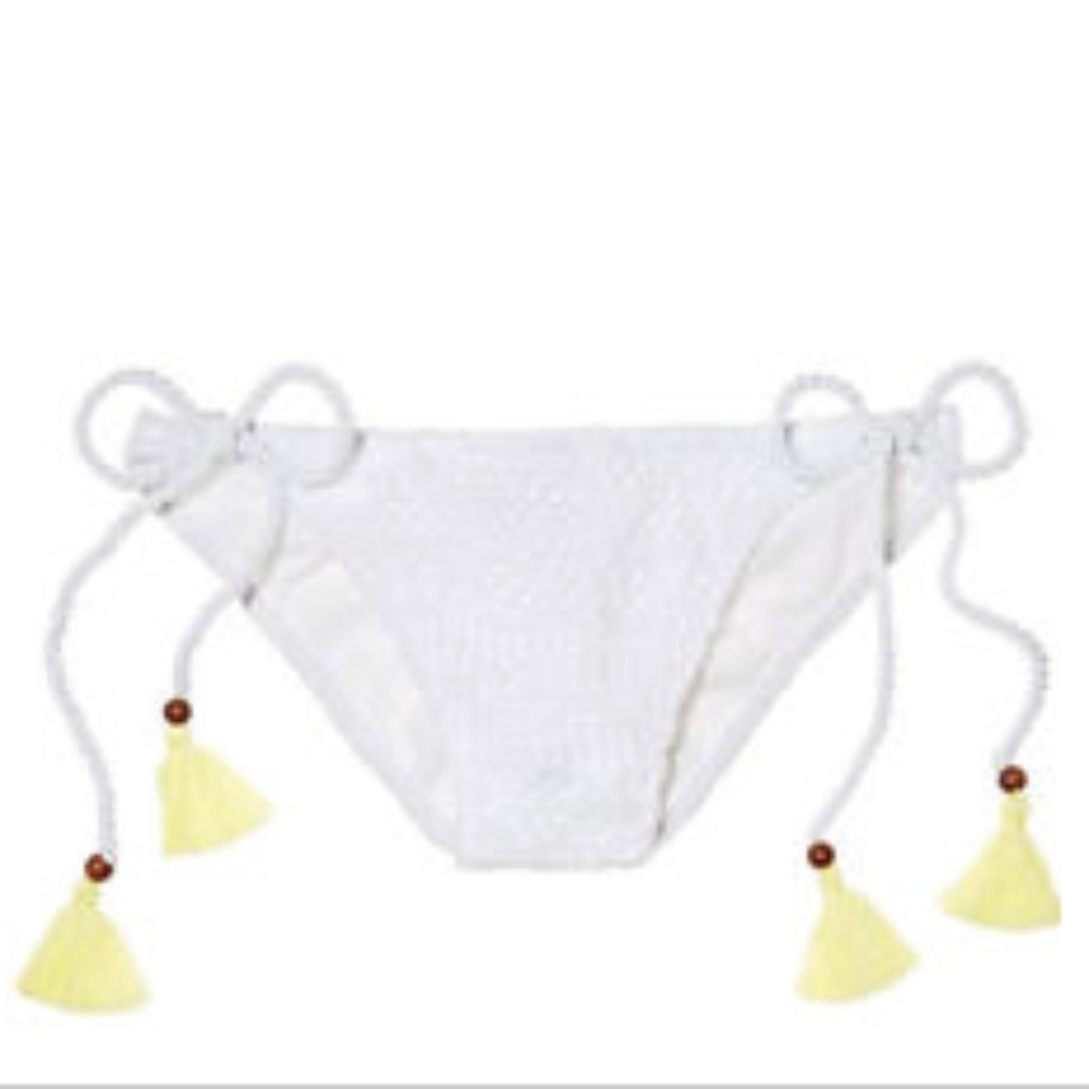 Victoria's Secret Tassel Teeny Bikini Bottom White Small or Large